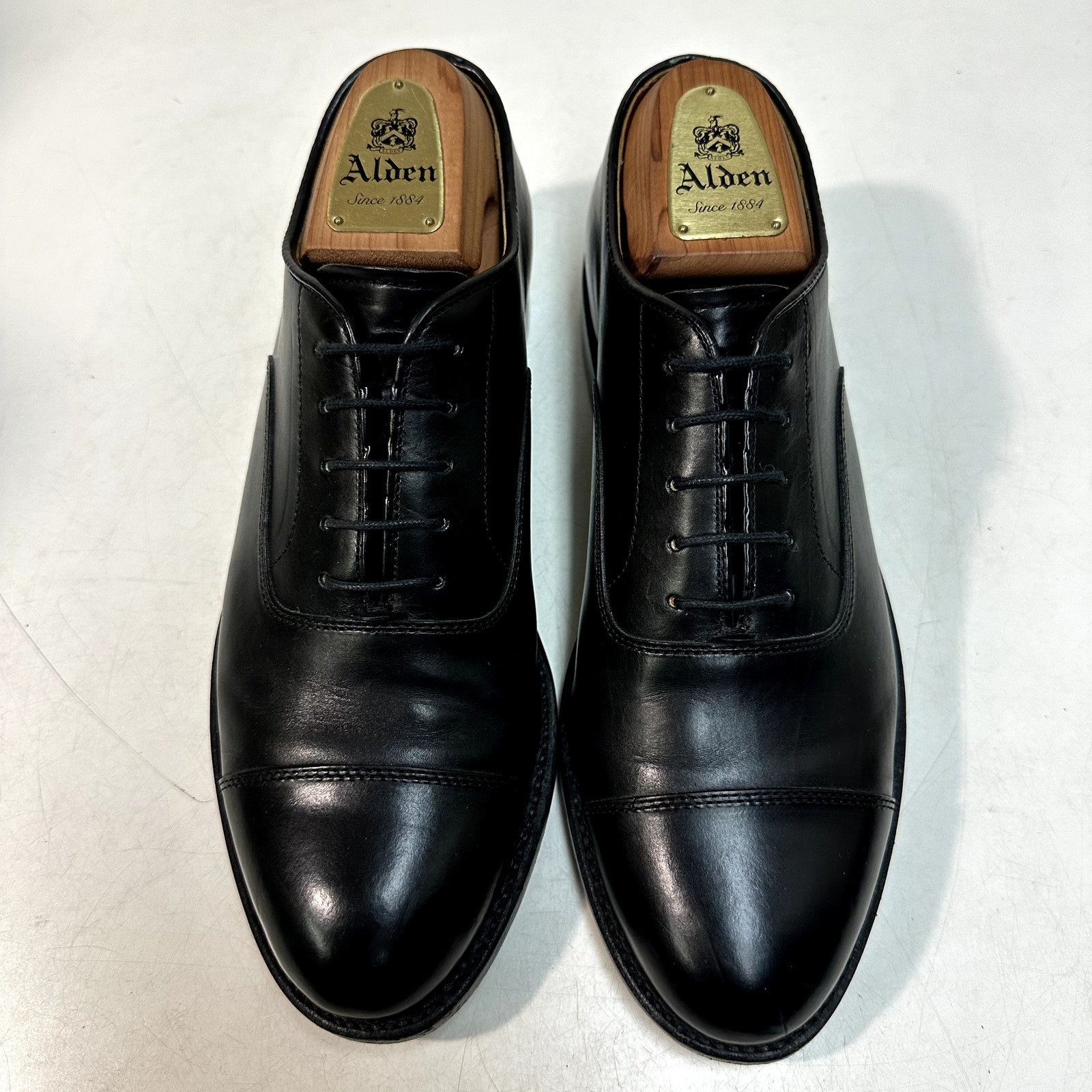 Fully Resoled Grant Stone X J. Crew Black Cap Toe Oxford Bench Made Euc 7 D — image 4 of 8